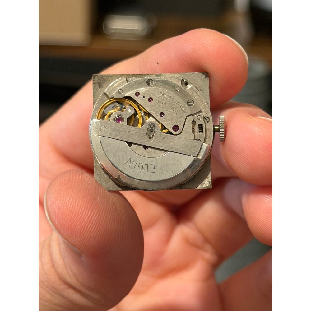 Elgin 27 Jewels Self-Winding Automatic Rectangular Men’s Watch 10K Gold Filled - Picture 7 of 14
